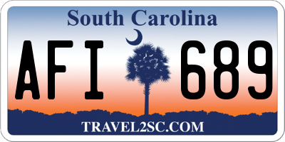 SC license plate AFI689
