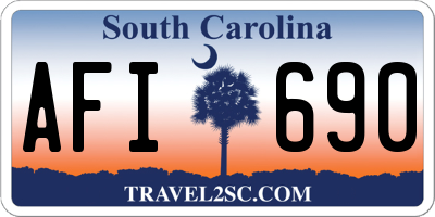SC license plate AFI690