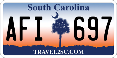 SC license plate AFI697