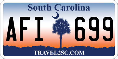 SC license plate AFI699