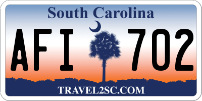 SC license plate AFI702