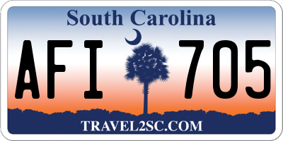 SC license plate AFI705