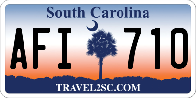 SC license plate AFI710