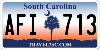 SC license plate AFI713