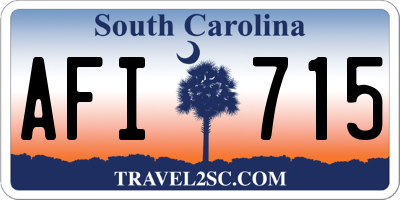 SC license plate AFI715