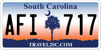 SC license plate AFI717