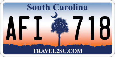 SC license plate AFI718