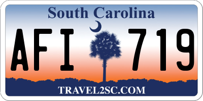 SC license plate AFI719