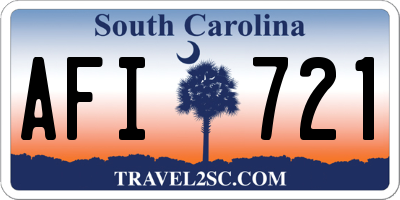 SC license plate AFI721