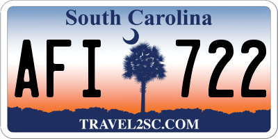 SC license plate AFI722