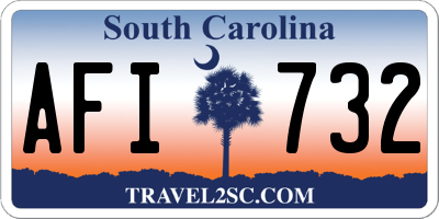 SC license plate AFI732