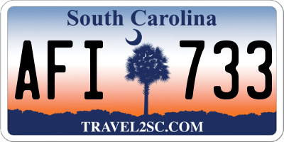 SC license plate AFI733