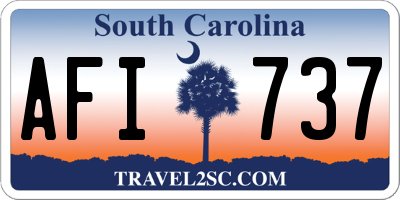 SC license plate AFI737