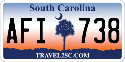 SC license plate AFI738