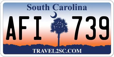 SC license plate AFI739