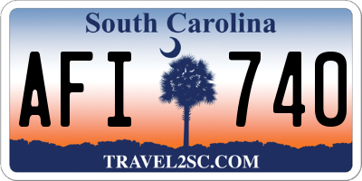 SC license plate AFI740