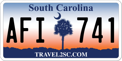 SC license plate AFI741