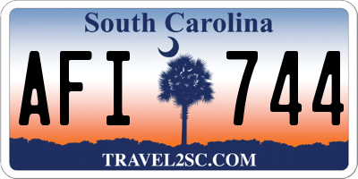 SC license plate AFI744