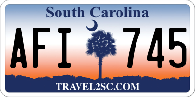 SC license plate AFI745