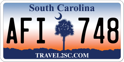 SC license plate AFI748
