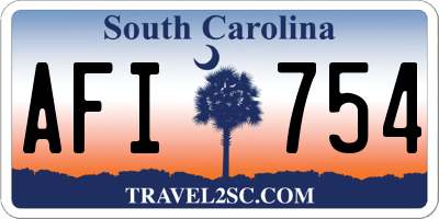 SC license plate AFI754