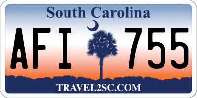 SC license plate AFI755