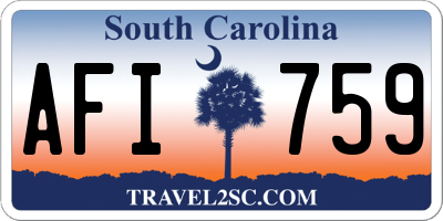 SC license plate AFI759