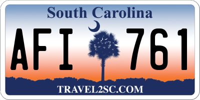 SC license plate AFI761