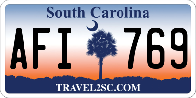 SC license plate AFI769