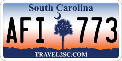 SC license plate AFI773