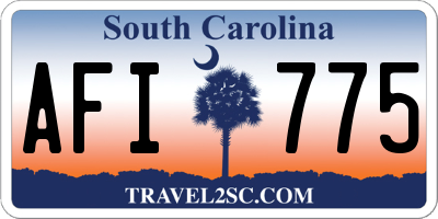 SC license plate AFI775