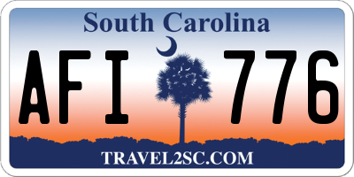 SC license plate AFI776