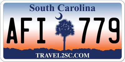 SC license plate AFI779