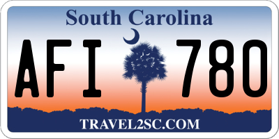 SC license plate AFI780