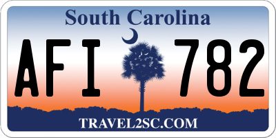 SC license plate AFI782
