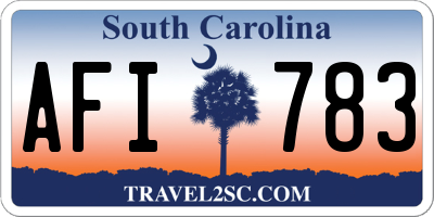 SC license plate AFI783