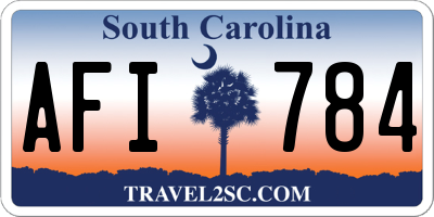 SC license plate AFI784