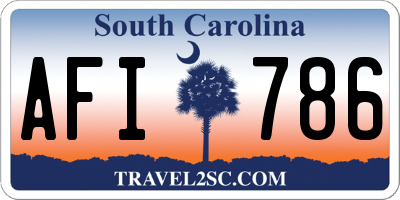 SC license plate AFI786