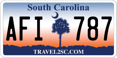 SC license plate AFI787