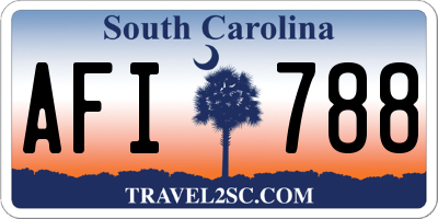 SC license plate AFI788