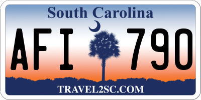 SC license plate AFI790