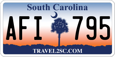 SC license plate AFI795