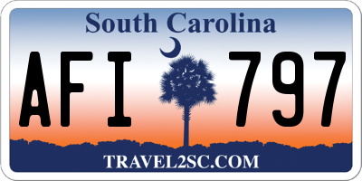 SC license plate AFI797