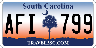 SC license plate AFI799