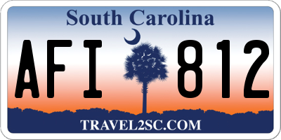 SC license plate AFI812