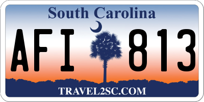 SC license plate AFI813