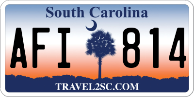 SC license plate AFI814