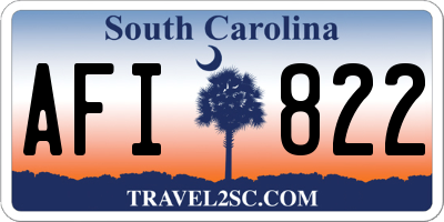 SC license plate AFI822