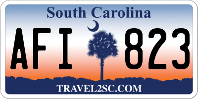 SC license plate AFI823