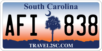 SC license plate AFI838